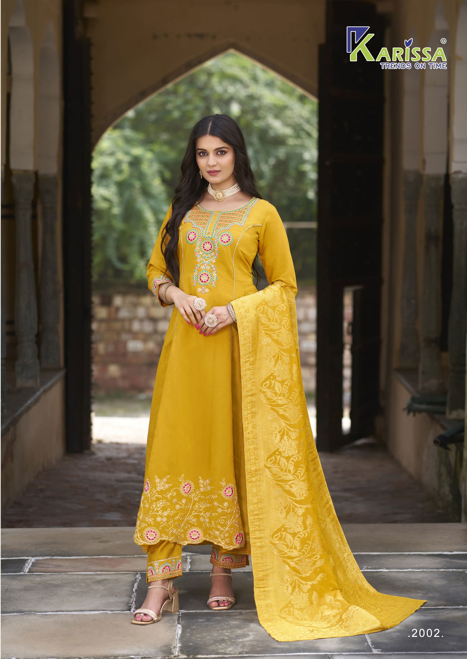 Kalisha Vol 2 By Karissa Viscose Roman Silk  Kurti With Bottom With Dupatta Wholesale Shop In Surat
